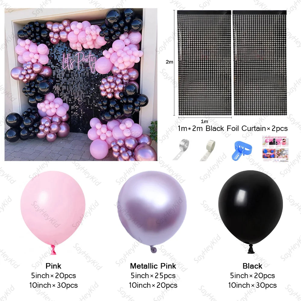 Pink Balloons Garland Arch Kit 151pcs Balloon Garlands Luxurious Weddings