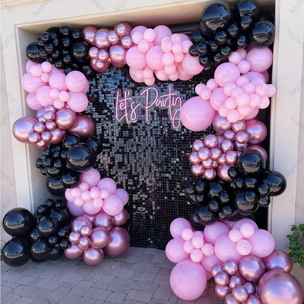 Pink Balloons Garland Arch Kit 151pcs Balloon Garlands Luxurious Weddings