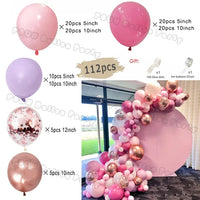 Pink Theme Star Balloons Garland Arch Kit Balloon Garlands Luxurious Weddings