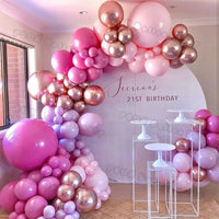 Pink Theme Star Balloons Garland Arch Kit Balloon Garlands Luxurious Weddings