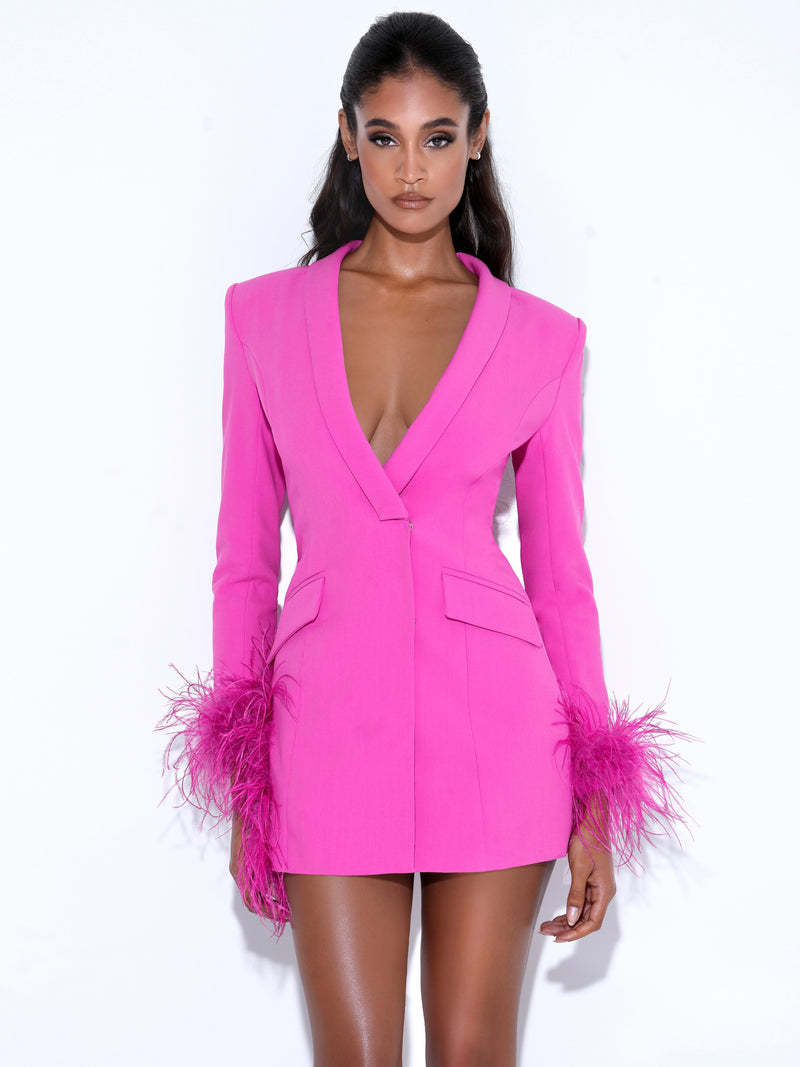 Sexy Sequin Long-Sleeved Blazer Dress DRESSES Luxurious Weddings