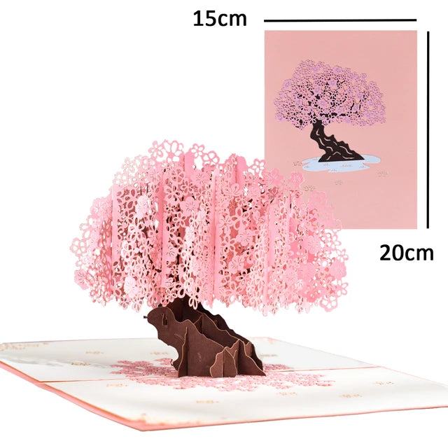 Pop-Up Flower Card Flora 3D Greeting Card Pop Up Card Luxurious Weddings