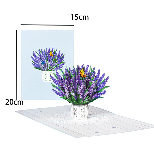 Pop-Up Flower Card Flora 3D Greeting Card Pop Up Card Luxurious Weddings