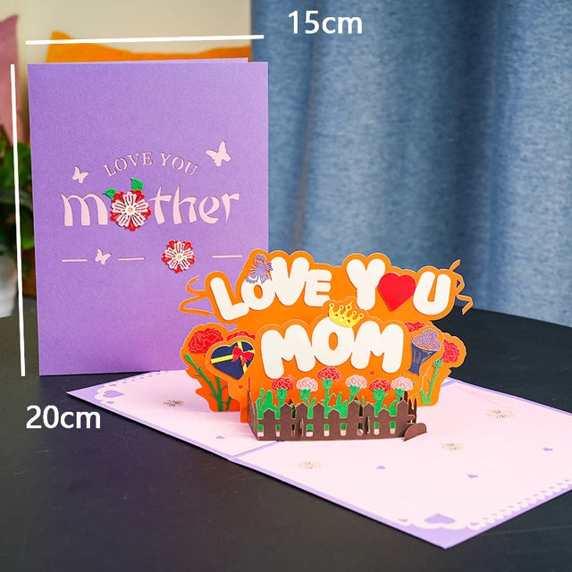 Pop-Up Flower Card Flora 3D Greeting Card Pop Up Card Luxurious Weddings