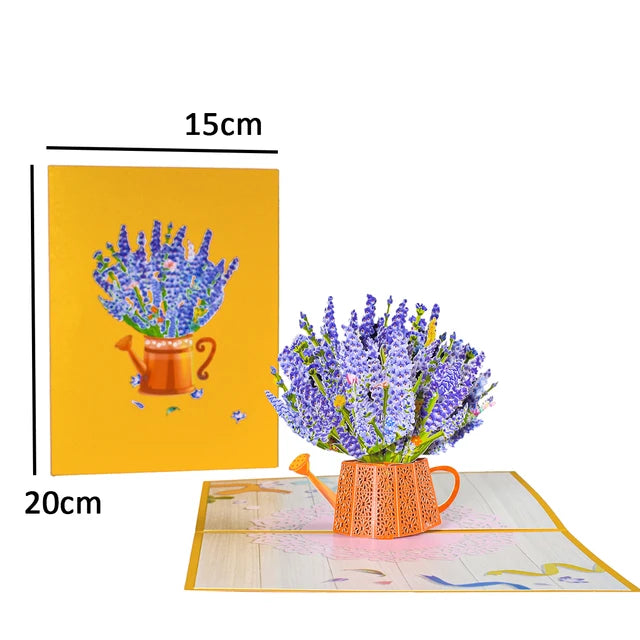 Pop-Up Flower Card Flora 3D Greeting Card Pop Up Card Luxurious Weddings