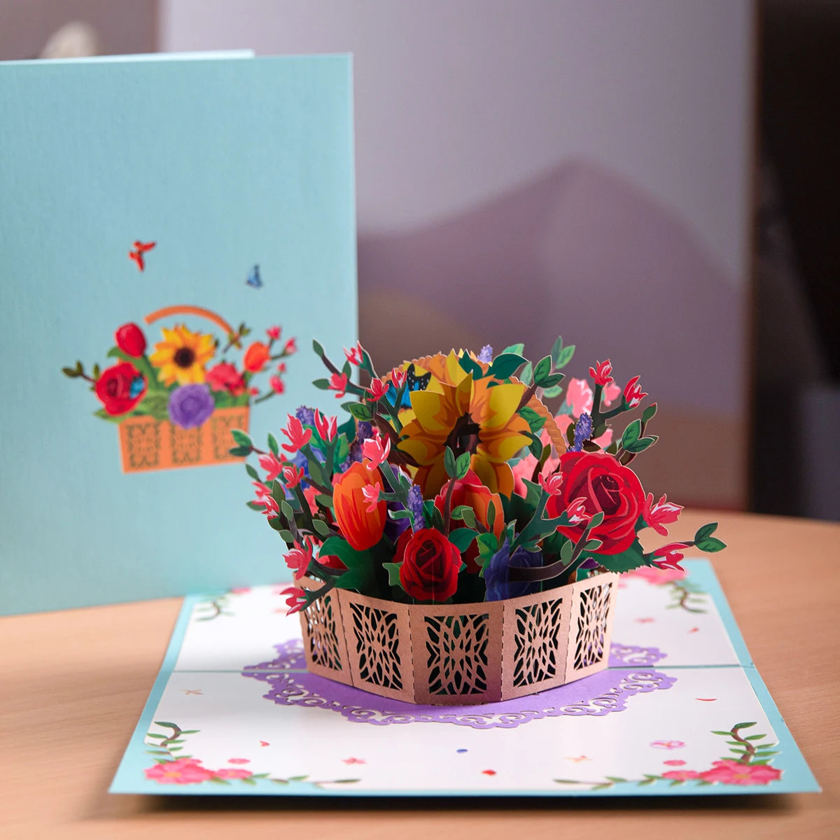 Pop-Up Flower Card Flora 3D Greeting Card Pop Up Card Luxurious Weddings