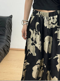 Printed Wide Leg Skirt Luxurious Weddings