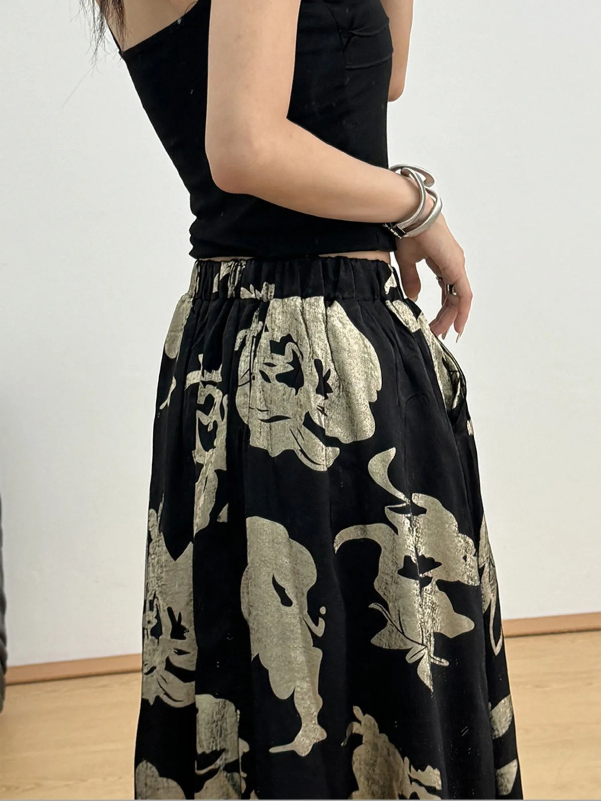 Printed Wide Leg Skirt Luxurious Weddings
