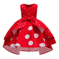 Girls Elegant Polka Dots Dress girls dress Luxurious Weddings