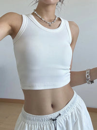 Ribbed Crop Tank Top Women's Tops Luxurious Weddings