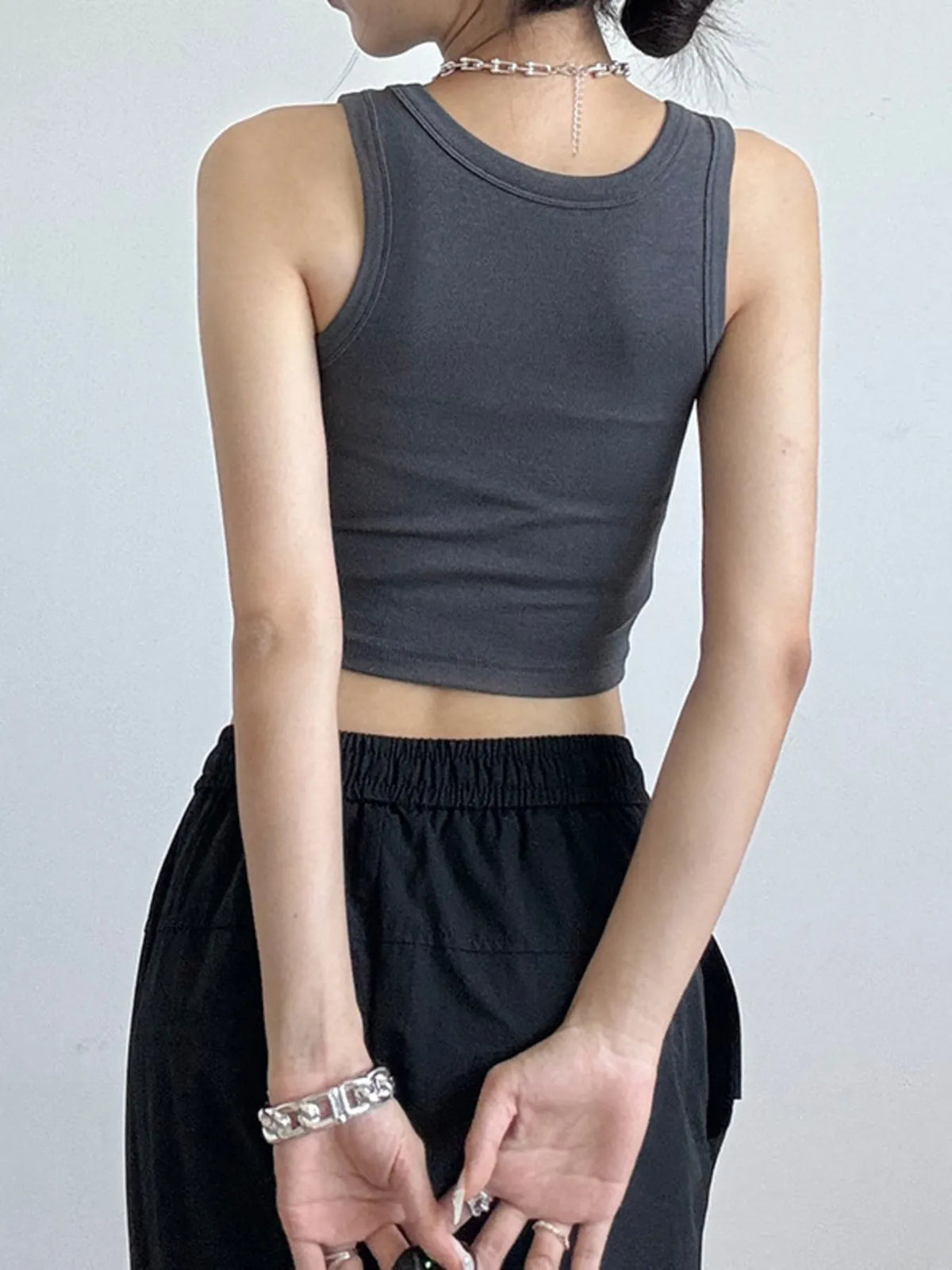 Ribbed Crop Tank Top Women's Tops Luxurious Weddings