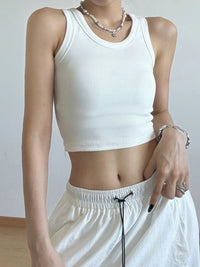 Ribbed Crop Tank Top Women's Tops Luxurious Weddings