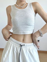 Ribbed Crop Tank Top Women's Tops Luxurious Weddings