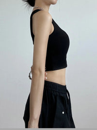 Ribbed Crop Tank Top Women's Tops Luxurious Weddings