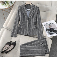 Striped High End Women's Suit Suits Luxurious Weddings