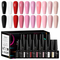 12Pcs Macaron Gel Nail Polish - UV Soak Off Kit nail kits Luxurious Weddings