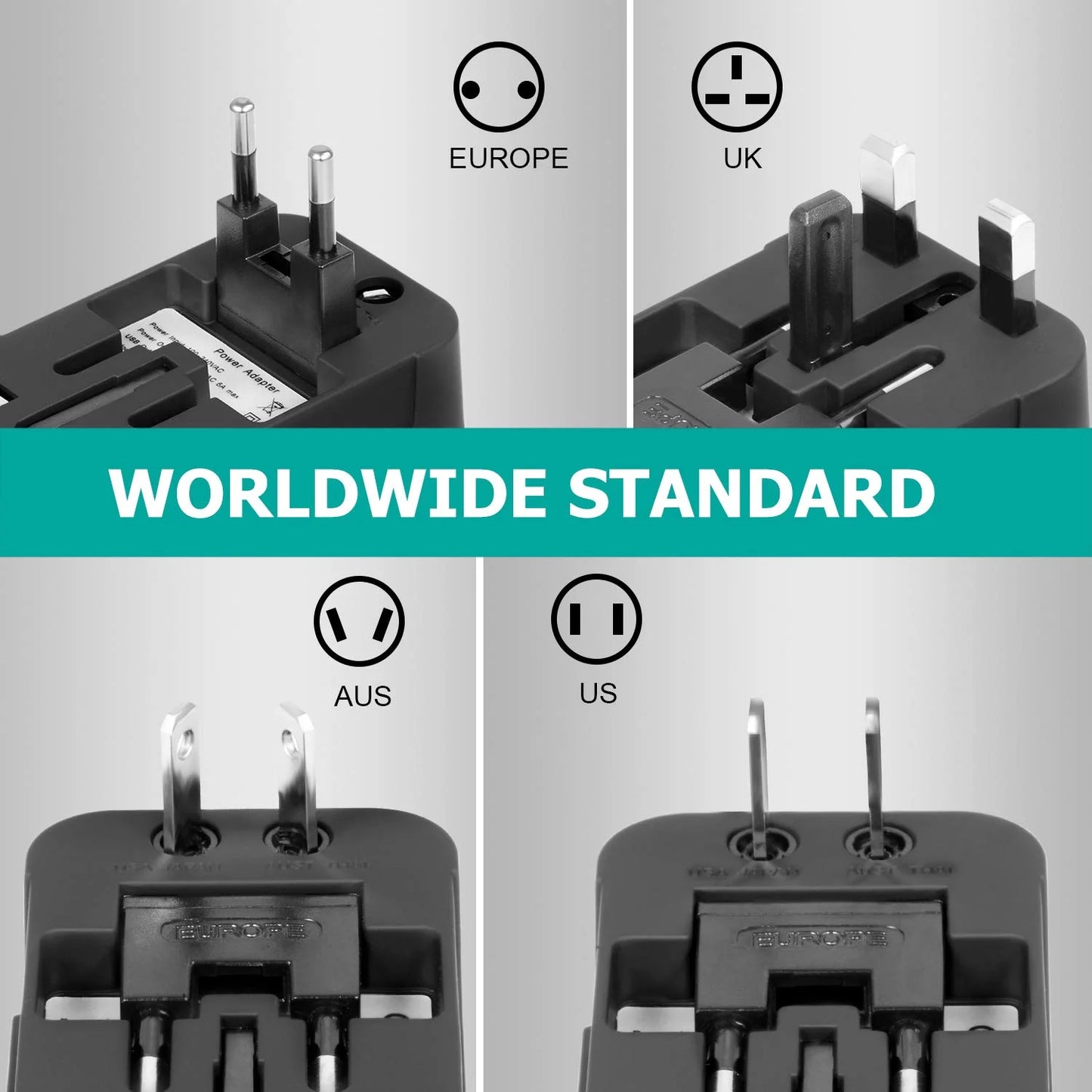 Hot Sale Dual USB Travel Adapter UK to EU Plug Universal Wall Plug Luxurious Weddings