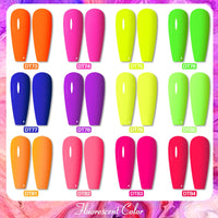 12Pcs Neon UV Gel Nail Polish Set - Shine Bright! nail kits Luxurious Weddings