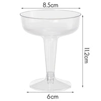 25pc Disposable Clear Plastic Champagne Flutes stemware Luxurious Weddings