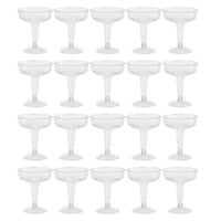 25pc Disposable Clear Plastic Champagne Flutes stemware Luxurious Weddings