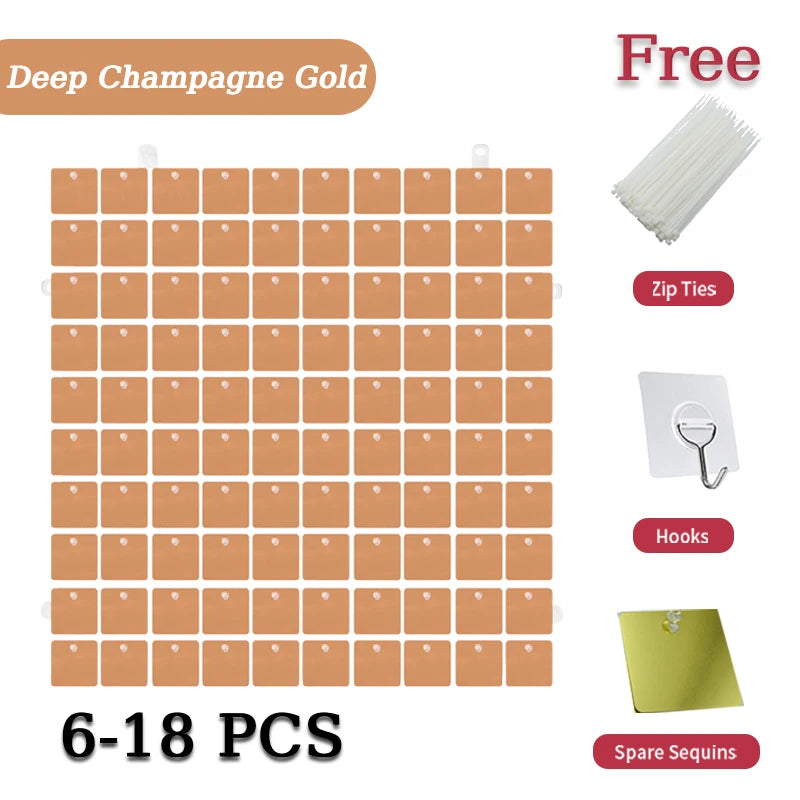 Golden Sequin Panels Backdrops Photography Backgrounds Luxurious Weddings