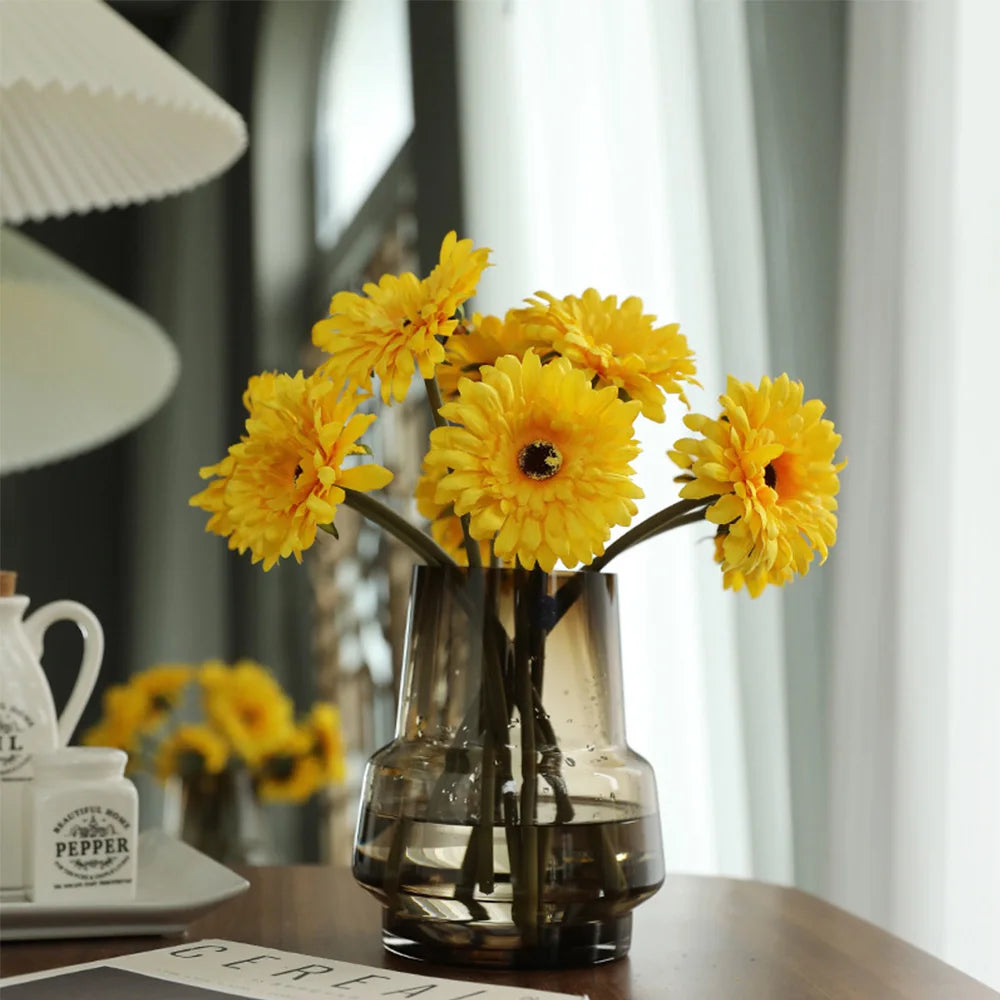 5/10PC Artificial Silk Gerbera Flower Heads - Perfect for Weddings and Home Decor! Sunflowers Luxurious Weddings