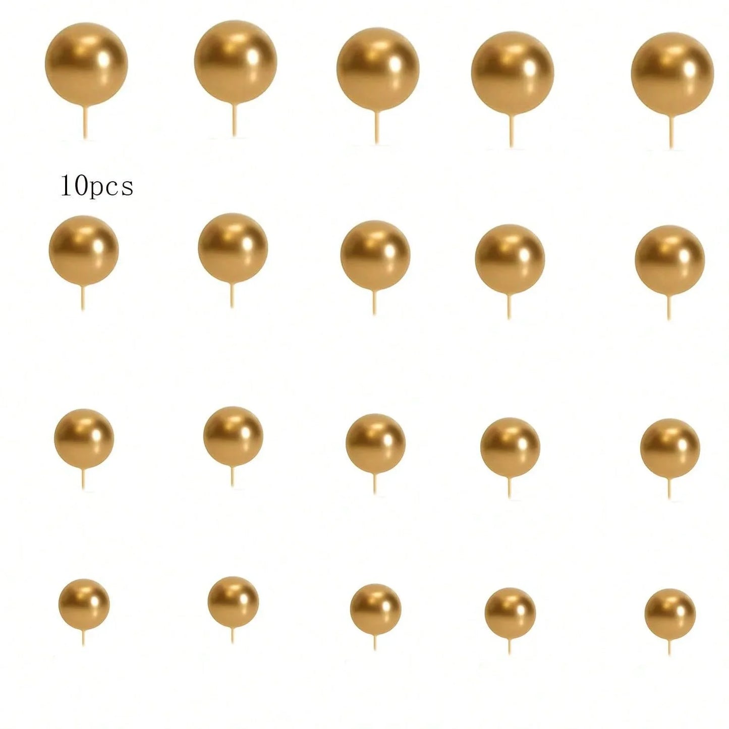 Gold Foam Ball Cake Toppers CAKE TOPPERS Luxurious Weddings