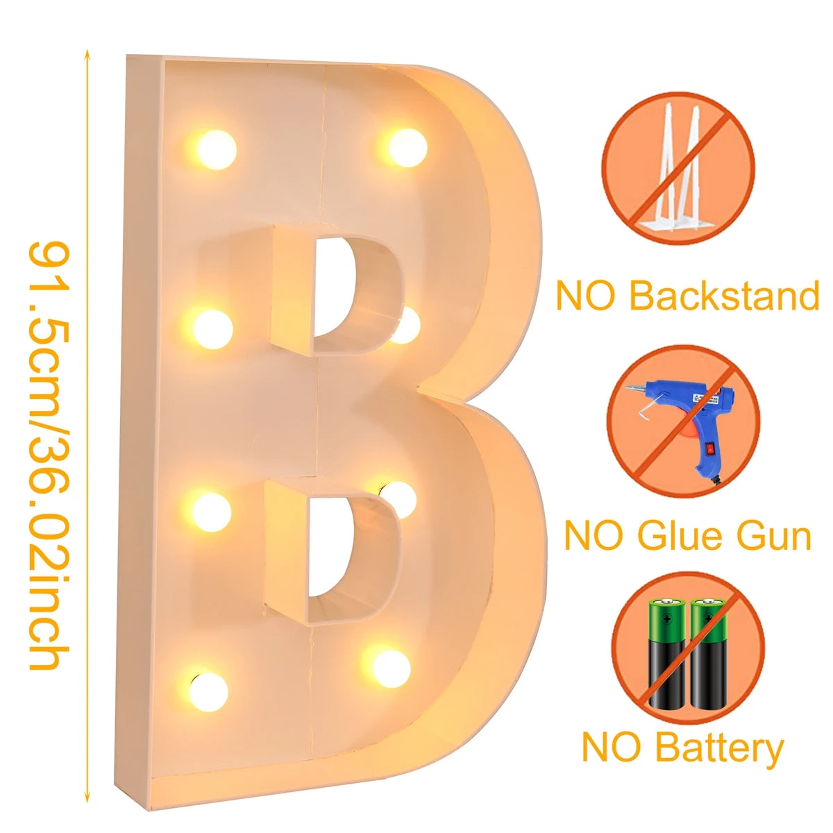 LED Light Frame Box for Events - 91.5CM Giant Size Lighting background Luxurious Weddings