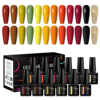 12Pcs Macaron Gel Nail Polish - UV Soak Off Kit nail kits Luxurious Weddings