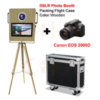 Portable Wooden Photo Booth 15.6 inch DSLR Photo Booth Luxurious Weddings