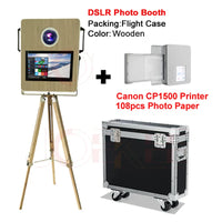 Portable Wooden Photo Booth 15.6 inch DSLR Photo Booth Luxurious Weddings