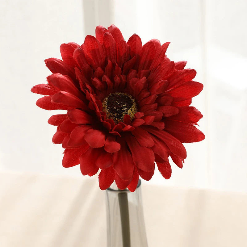 5/10PC Artificial Silk Gerbera Flower Heads - Perfect for Weddings and Home Decor! Sunflowers Luxurious Weddings