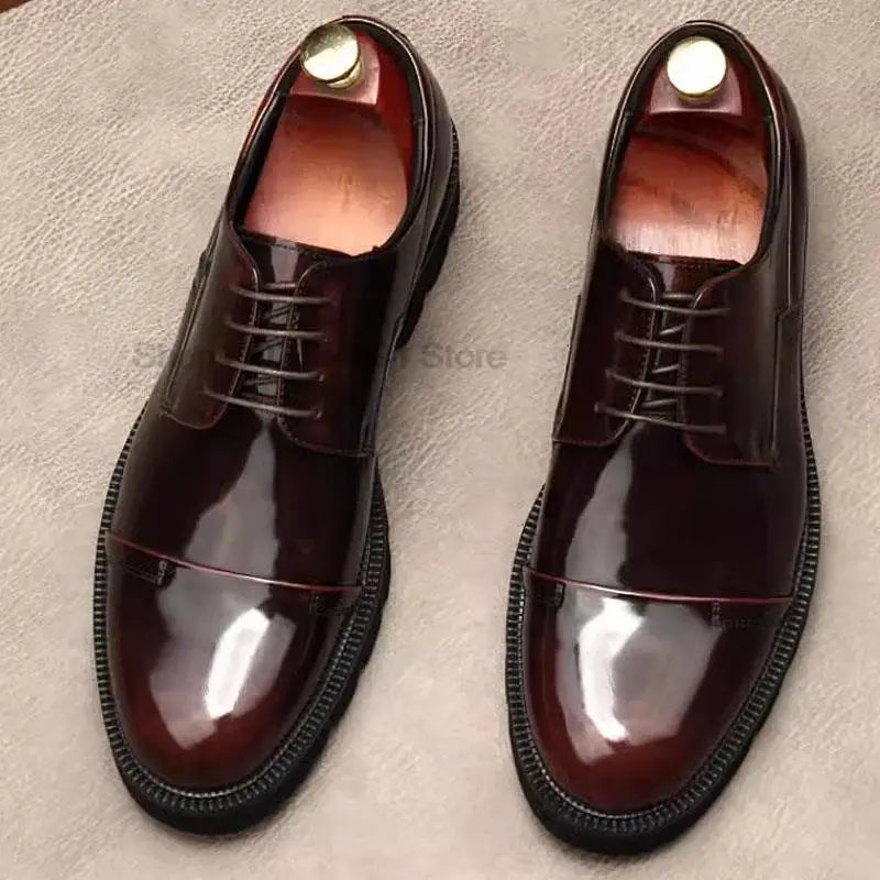 Handmade Genuine Leather Brogue Oxford Dress Shoes for Men Luxurious Weddings
