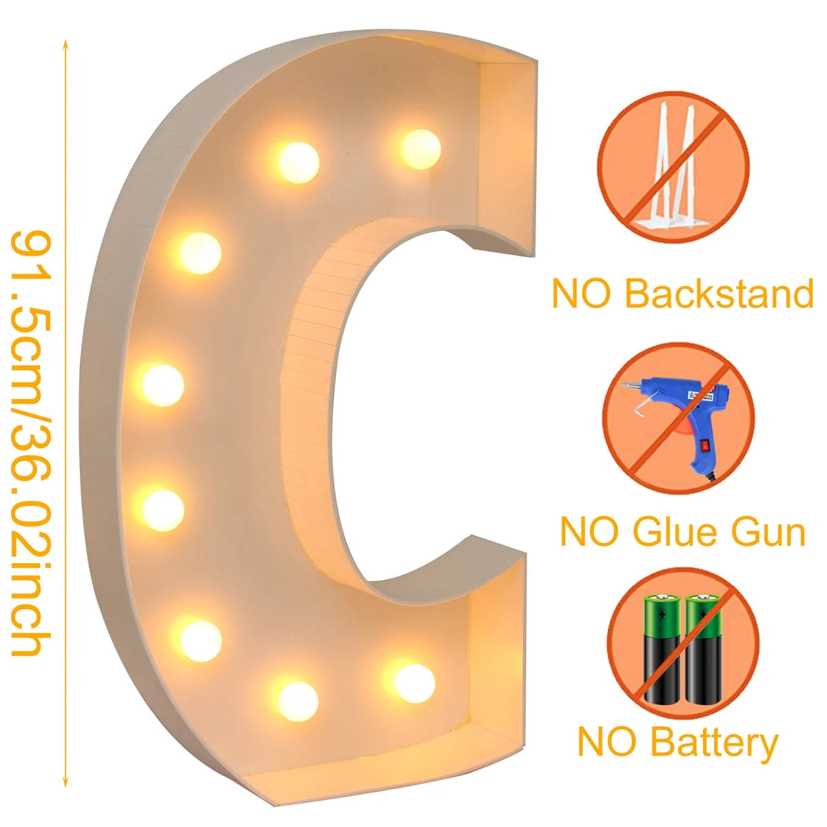 LED Light Frame Box for Events - 91.5CM Giant Size Lighting background Luxurious Weddings