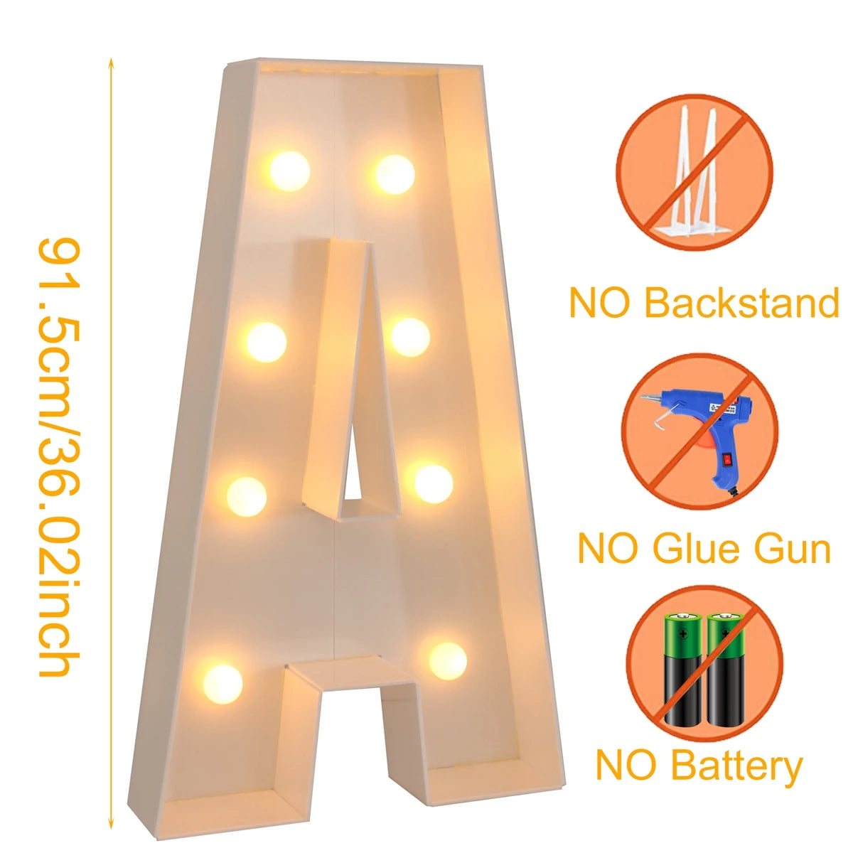 LED Light Frame Box for Events - 91.5CM Giant Size Lighting background Luxurious Weddings