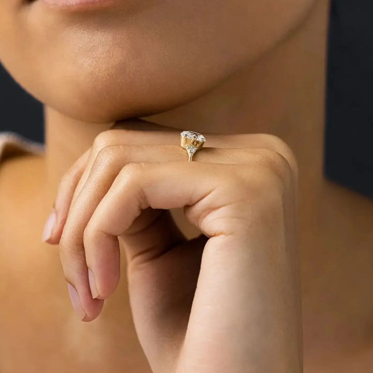 Moissanite Cluster Engagement Ring Jewelry Luxurious Weddings