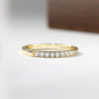 Moissanite Wedding Band 925 Sterling Silver Straight Rings Jewelry Luxurious Weddings