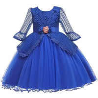 Long Sleeve Elegant Hollow Dress girls dress Luxurious Weddings