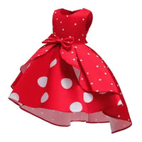 Girls Elegant Polka Dots Dress girls dress Luxurious Weddings