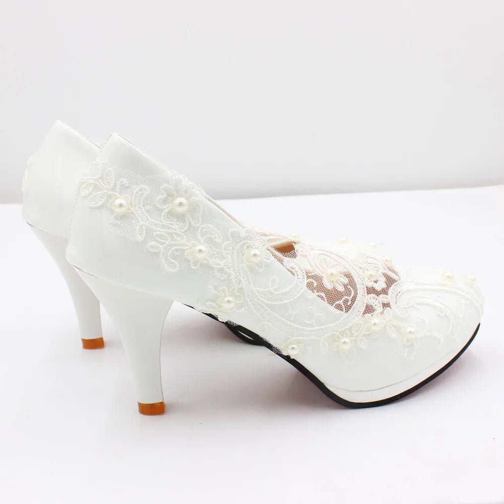 White Lace Wedding Shoes, 4 Sizes Bridal flats Luxurious Weddings