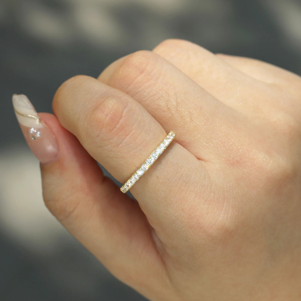 Moissanite Wedding Band 925 Sterling Silver Straight Rings Jewelry Luxurious Weddings