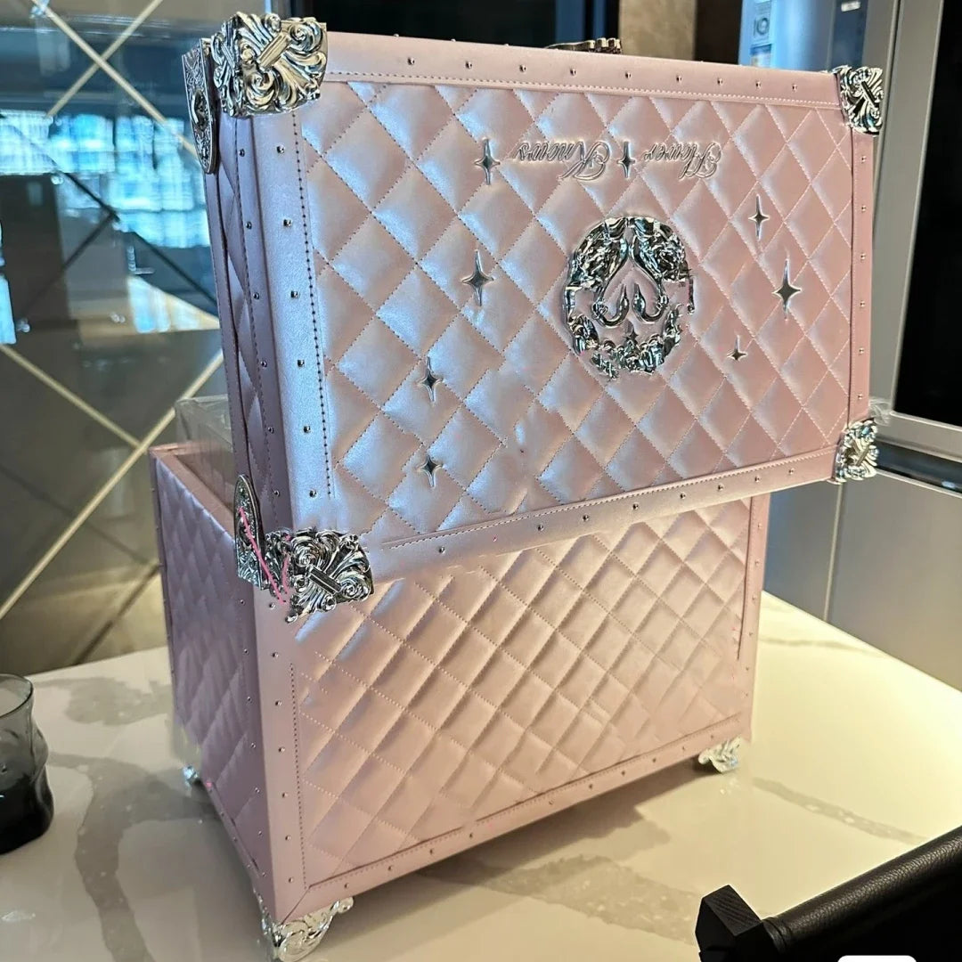 Flower Knows Swan Ballet Pink Antique Makeup Case Makeup Organizer Luxurious Weddings