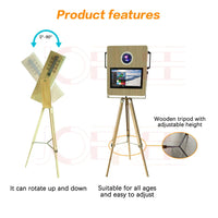Portable Wooden Photo Booth 15.6 inch DSLR Photo Booth Luxurious Weddings