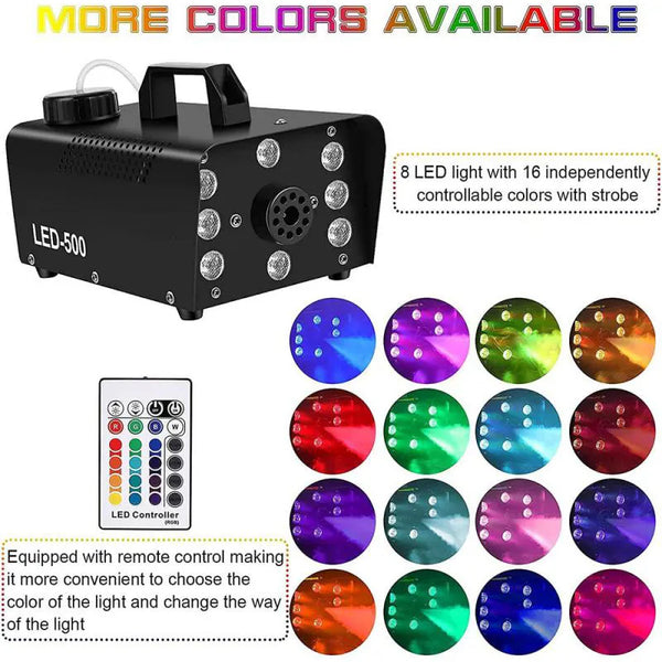 a projector light with remote controls and color options