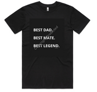 Best Dad , Best Mate T-shirt | Colour (Copy) T-Shirts Luxurious Weddings
