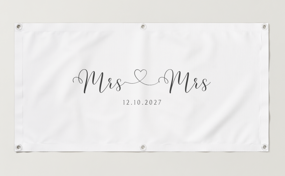 Mrs & Mrs Wedding Banner 01