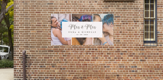 Mrs & Mrs Wedding Banner 03