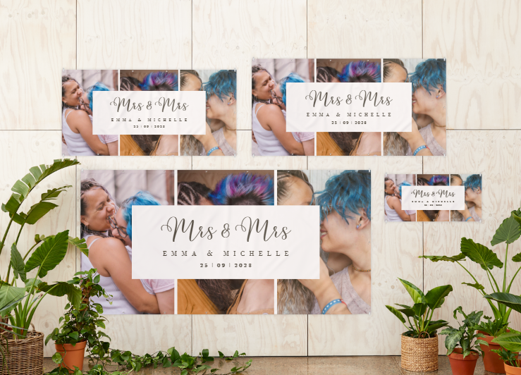 Mrs & Mrs Wedding Banner 03