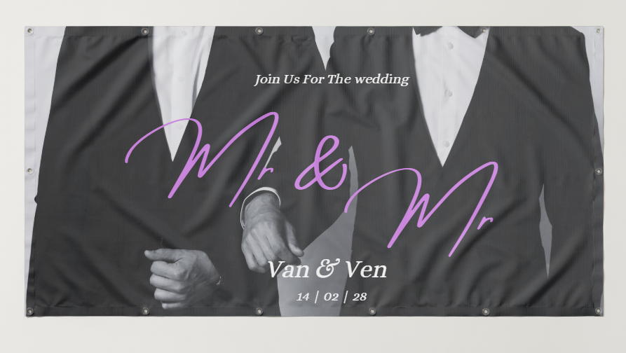 Mr & Mr Wedding Banner 04
