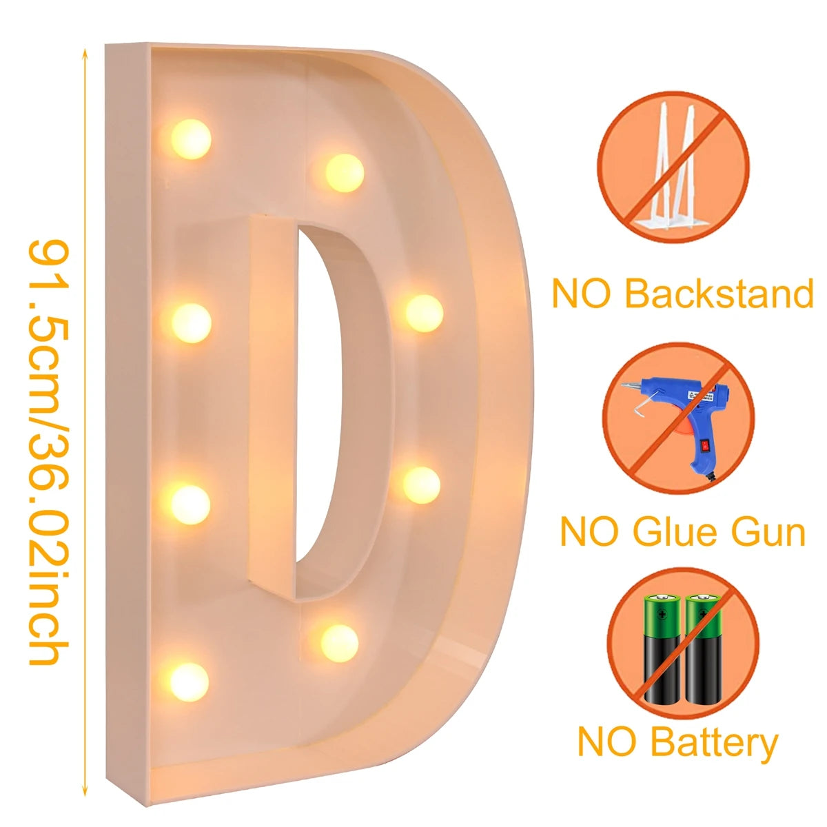 LED Light Frame Box for Events - 91.5CM Giant Size Lighting background Luxurious Weddings